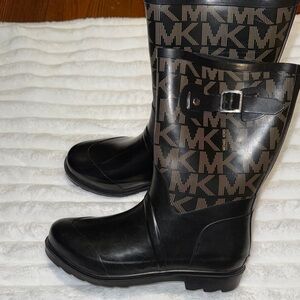Michael Kors Monogram Black and Tan Men's Boots